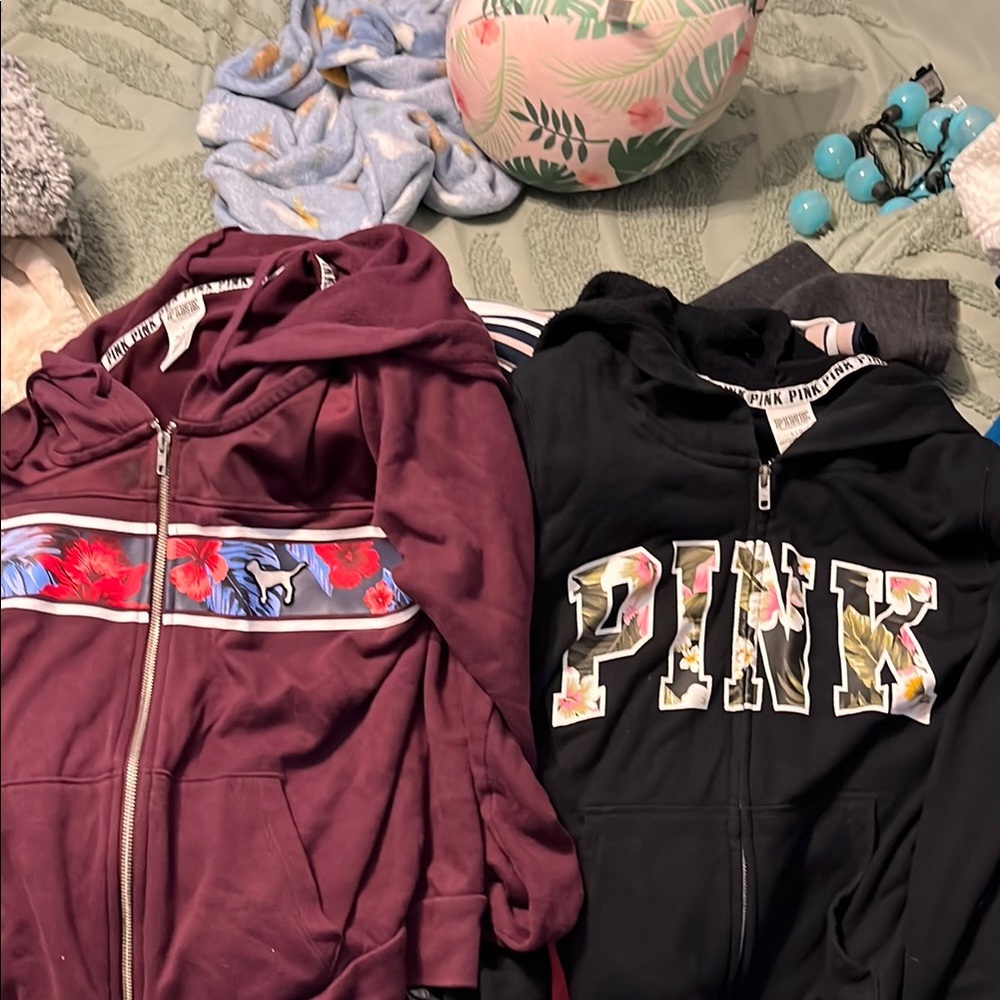 PINK Victoria's Secret Black Sweatshirt Casual Hoodie